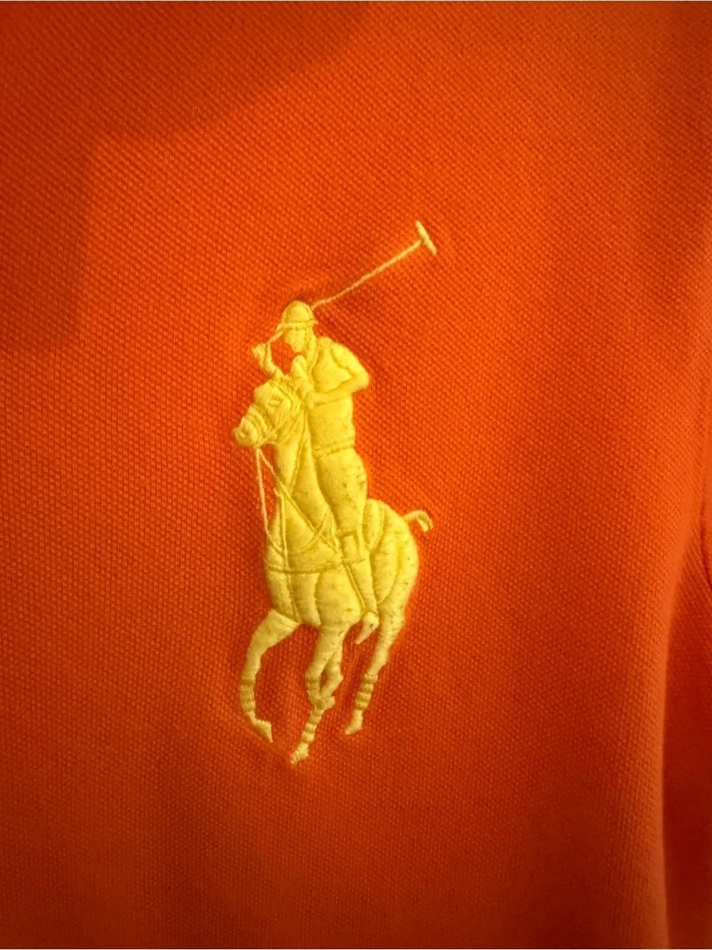 Polo by Ralph Lauren Men's Orange Custom Fit Polo